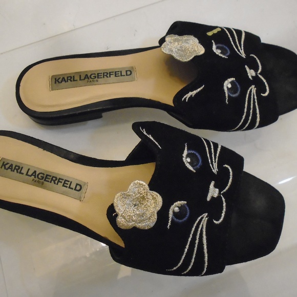 Karl Lagerfeld Shoes - Karl Lagerfeld women's cat face slippers size 5 M